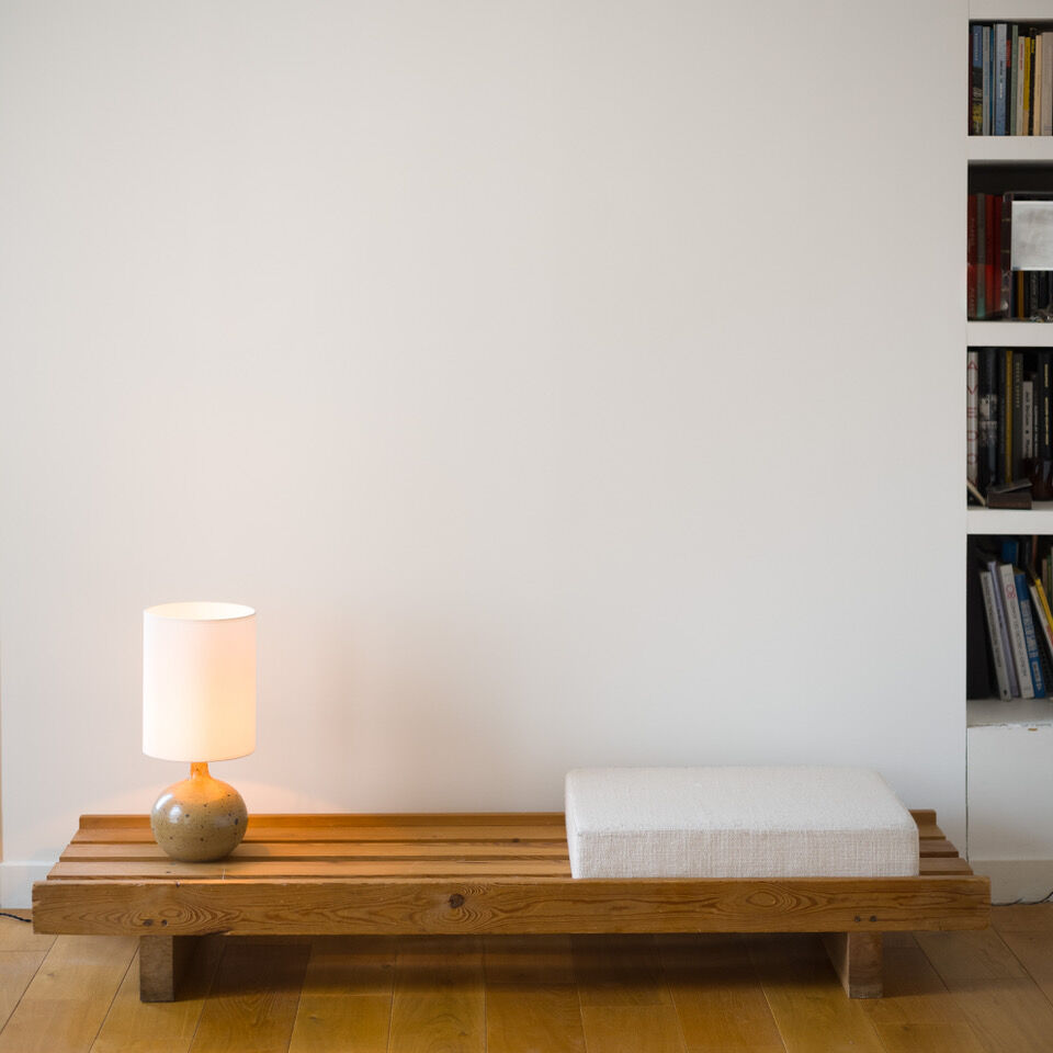 Vintage stoneware lamp