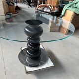 Round glass table