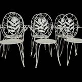 Fauteuils en fer forgé provençal des années 60, set de 6
