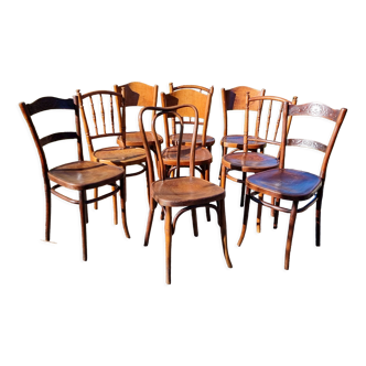 9 bistro chairs early twentieth century curved wood