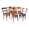 9 chaises bistrot début XXe en bois courbé