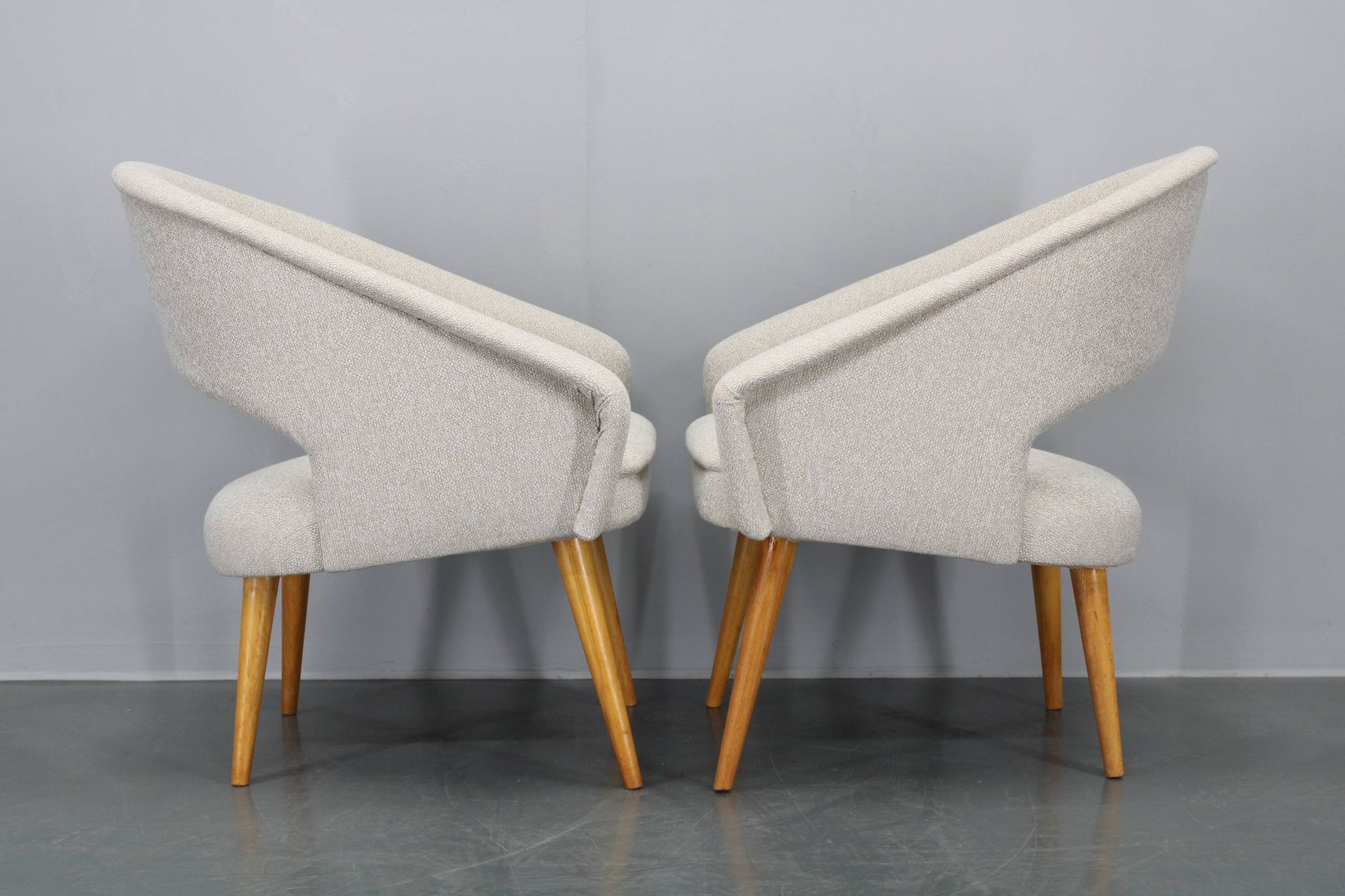 1960s Pair of Restored Shell Chairs, Czechoslovakia
