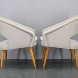 1960s Pair of Restored Shell Chairs, Czechoslovakia