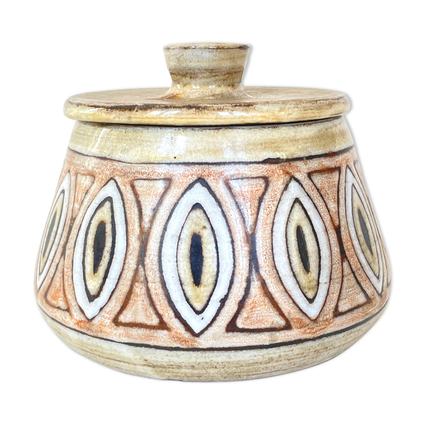 Ceramic pot, Jean-Claude Malarmey, Vallauris, circa 1960