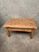 Original antique coffee table in golden blond wood