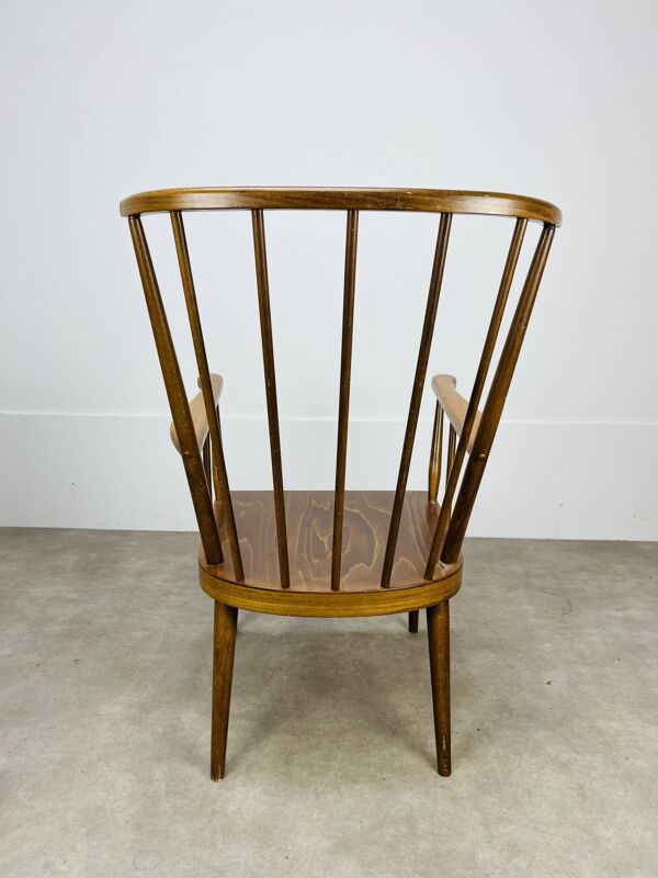 Fauteuil éventail Baumann années 60