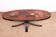 Table basse en pierre de Lave, Céramique et Acier par Jean Jaffeux 1960.