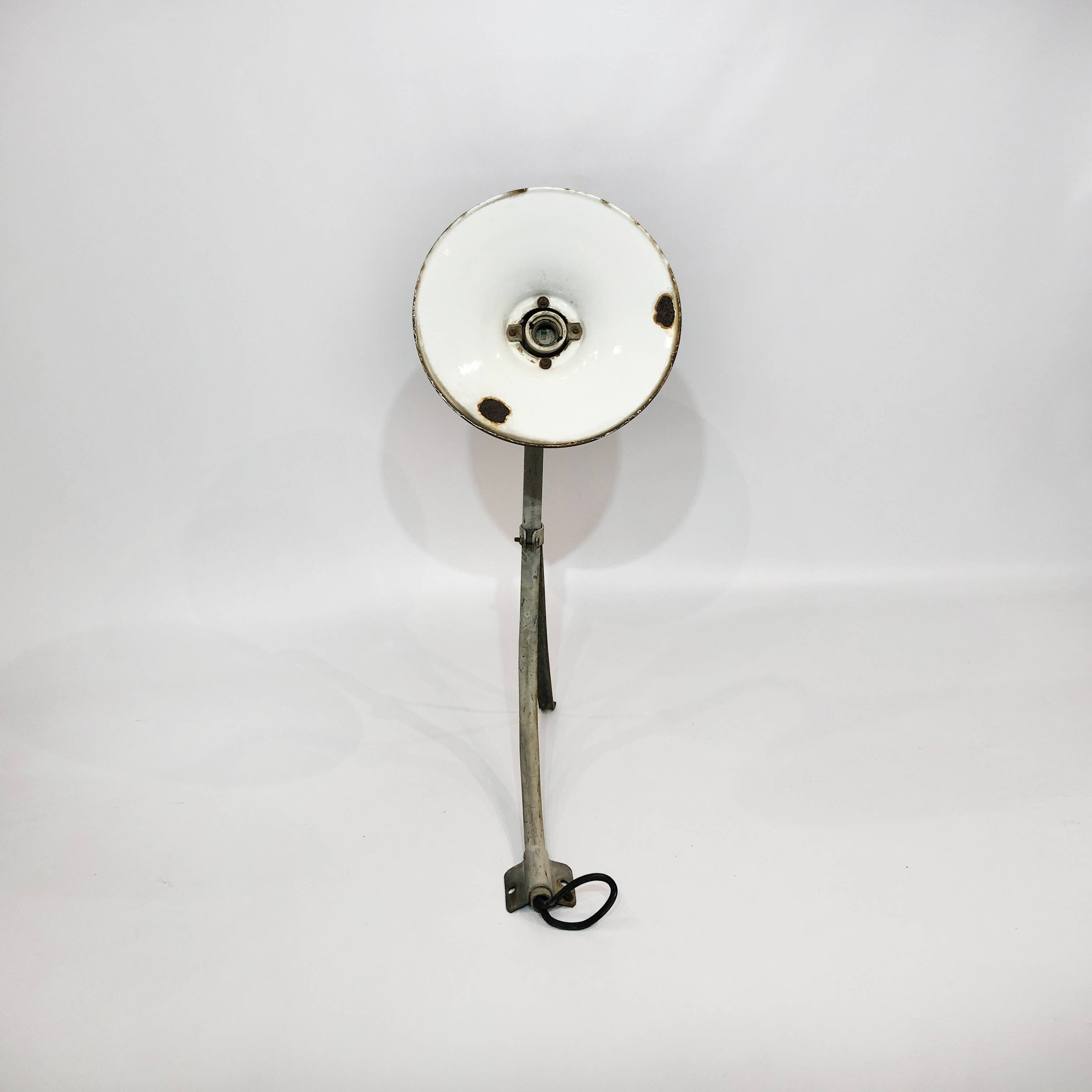 Large Greek Industrial Army Wall Street Light 2 1950s