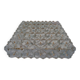 Large gold-plated and crystal glass flush mount from Kinkeldey, Germany, 1970s.