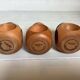 6 candle holders and a wooden vase Nopjes woodturning handmade
