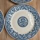 6 flat plates Gien garlands, 1937