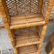 Pair of wicker rattan bookcases