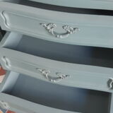 Pair of bedside tables revisited in blue