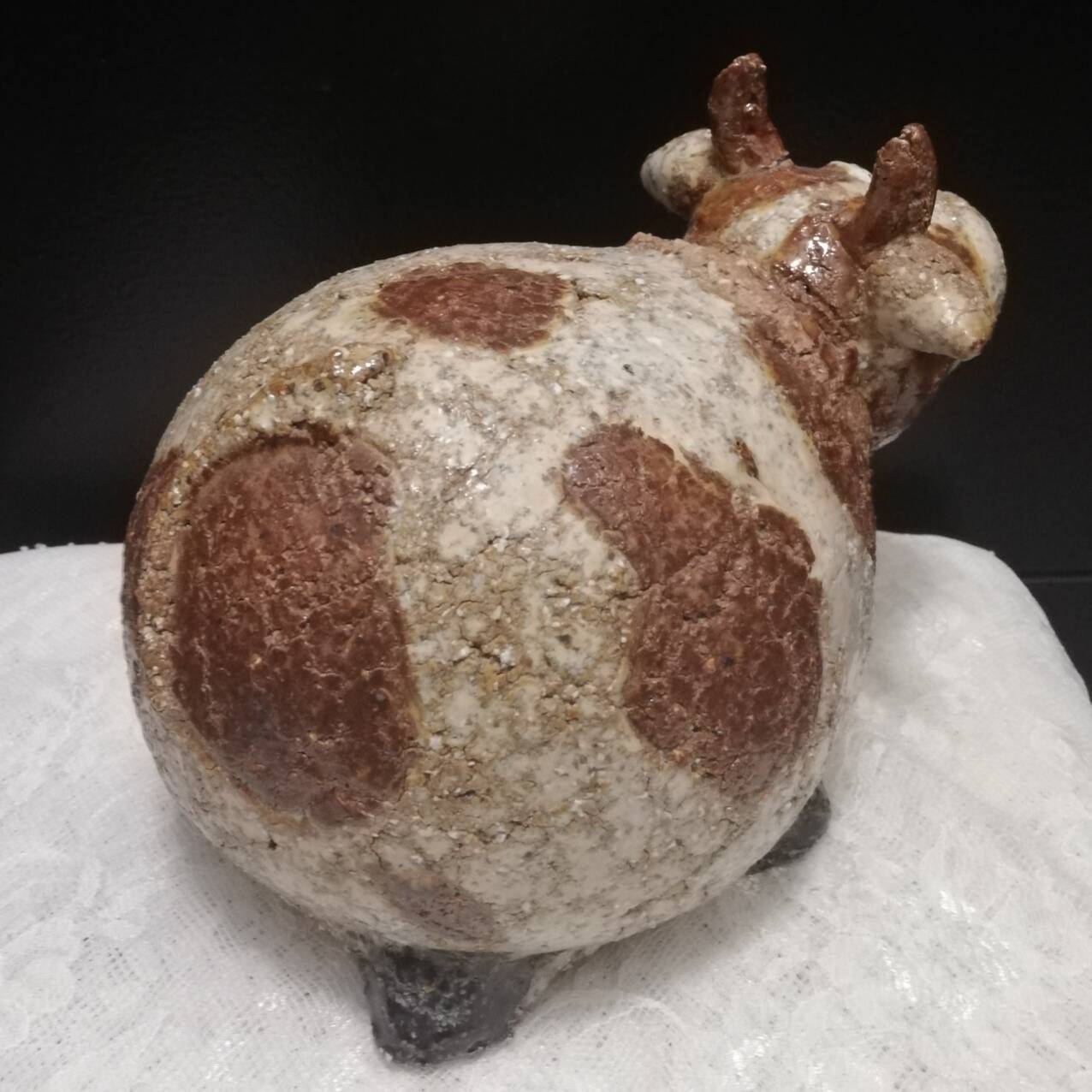 Cracked sandstone cow