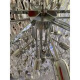Contemporary Large Clear "Poliedri" Murano Glass Chandelier