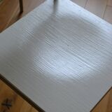 Set of 4 vintage metal and wood chairs from the 1990s.