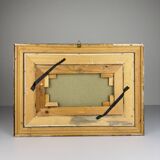 Original oil painting of a landscape, Italy 1960s, signed, framed.