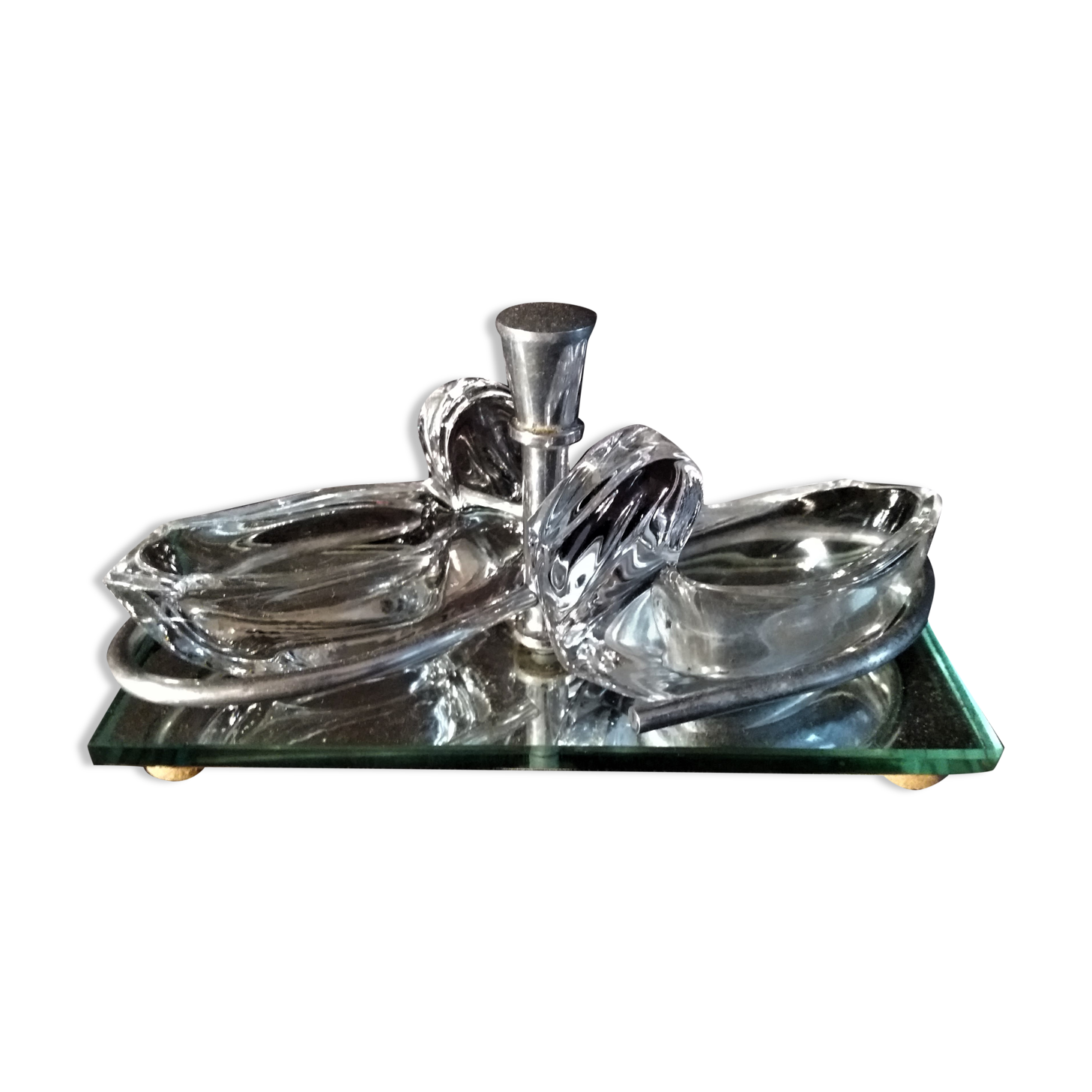 Mirror crystal and chrome 1950s