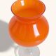 Murano Orange Cased Glass Large Goblet Vase, Italy, 1970s