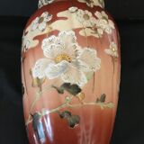 Vase - enamelled faïence with hand-painted gilding