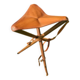 Genuine Leather Folding Stool