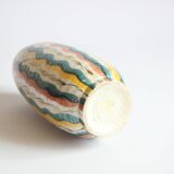 Colorful 1950s vase by Hubert Bequet, Belgium