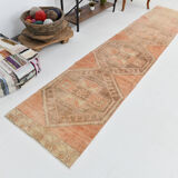 Orange and brown runner rug 78x393cm