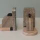 Pair of Art Deco marble bookends from the 1930s