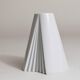 Geometric white porcelain vase Op Art Ambrogio Pozzi Rosenthal, Germany, 1980s