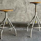 Pair of BAO workshop stools, 1950s