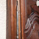 Grand vestiaire porte-manteau en bois 2 portes ancien