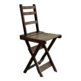 Ancienne chaise pliante avec dossier