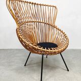 Chaises vintage en rotin design hollandais 'Rohe Noordwolde'