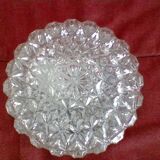 Glass ceiling lamp, vintage