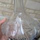 Antique cut crystal decanter with stopper.