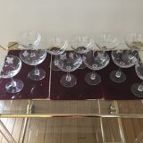 11 cups a champagne in crystal