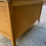 wooden and rattan chest