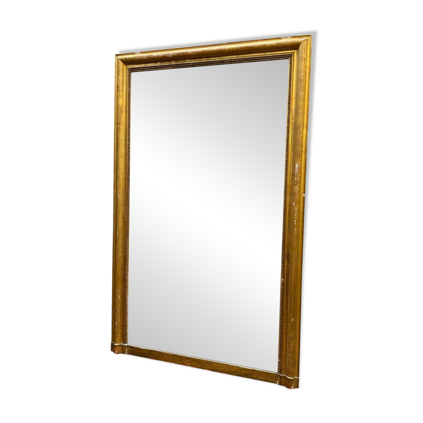 Antique gilded fireplace mirror