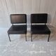 2 faux leather armchairs