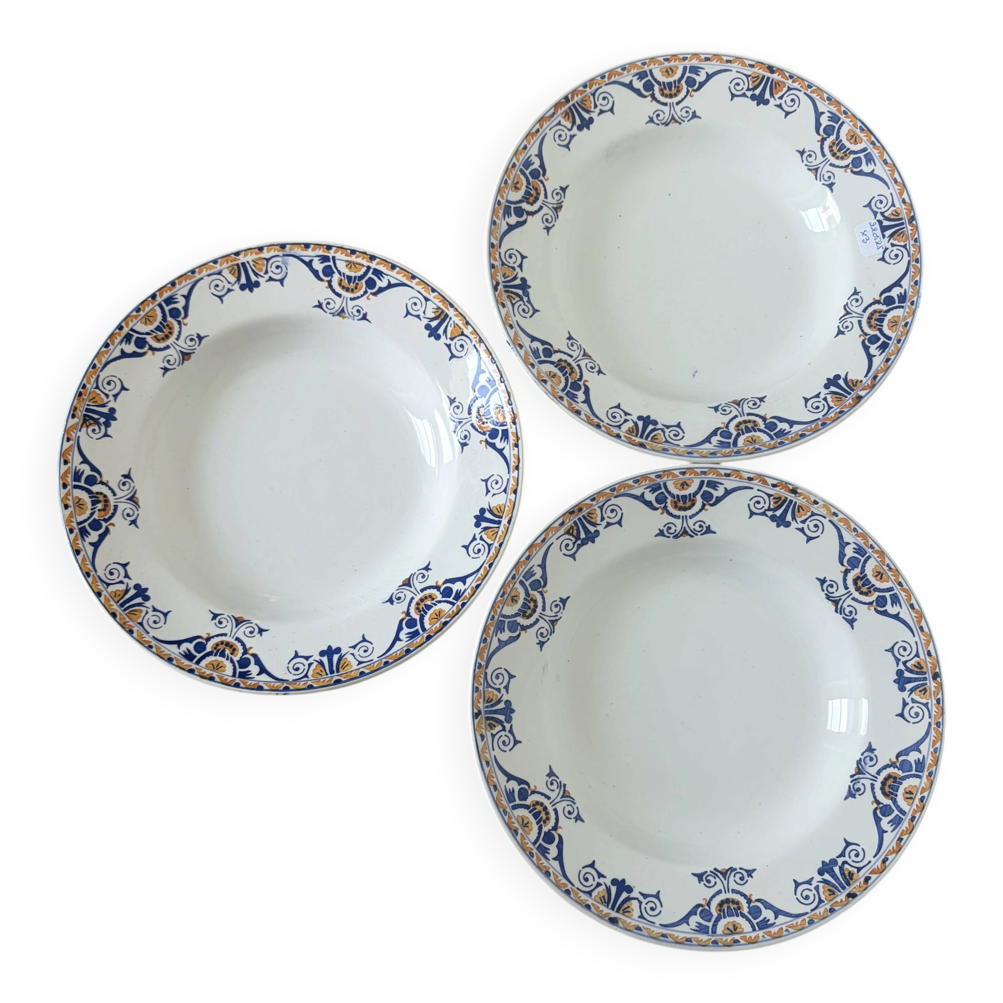 3 vintage deep plates from Moulin des Loups and Hamage St Gast 220525