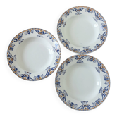 3 assiettes creuses vintage du Moulin des Loups et Hamage St Gast 220525