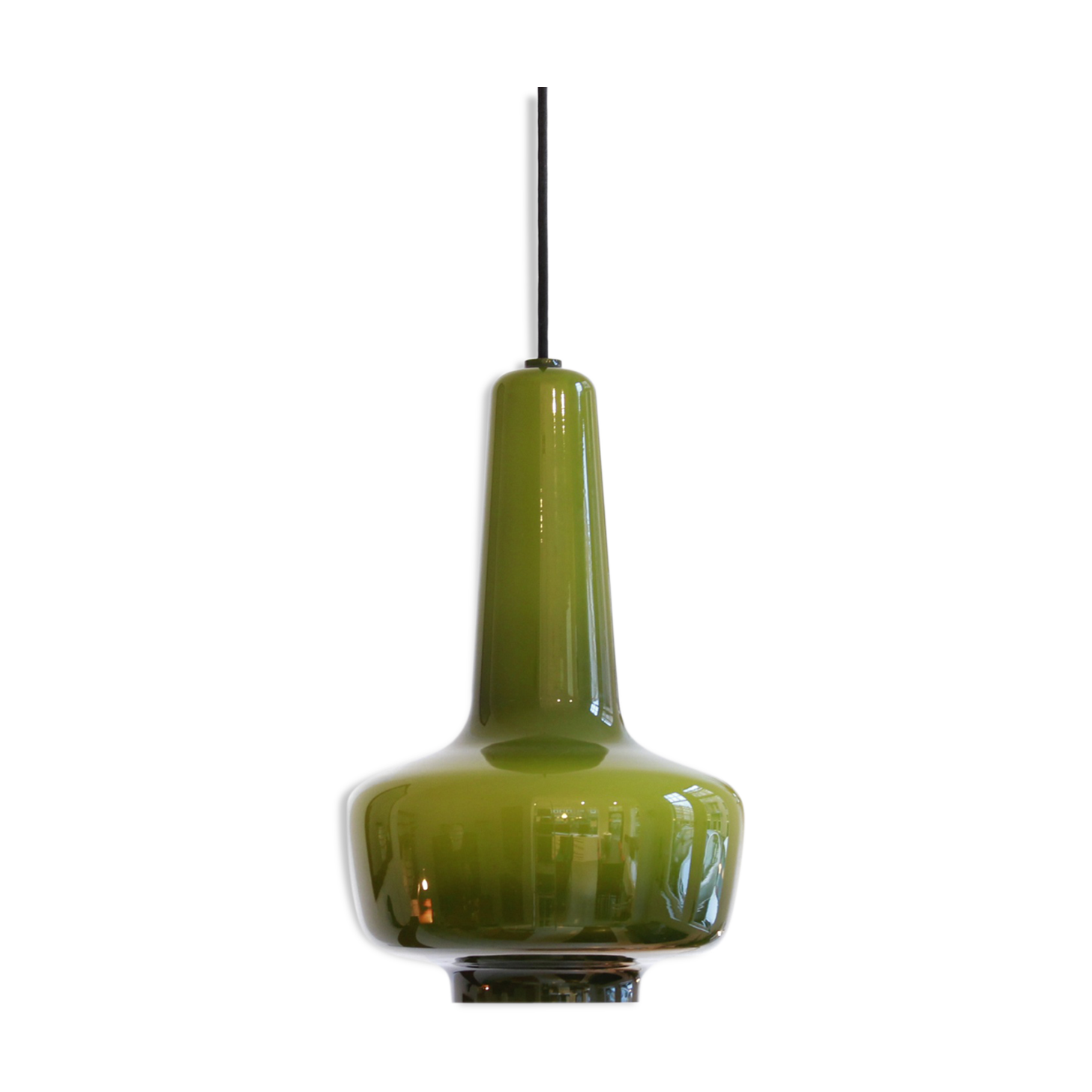 'Crete' green glass pendant by Jacob Bang for Frog & Morup