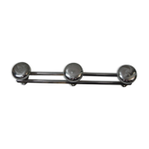 Porte-manteaux avec 3 patères en inox chrome de 1960