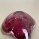 Cendrier en verre à bulles en verre de Murano rose Shell Shell Ashtray Murano, Italie, années 1970