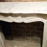 Pompadour fireplace in marble of carrara