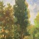 Huile sur bois vintage