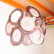 "Space Age" chandelier in Murano glass by Gino Vistosi 1970.