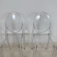Pair of Victoria Ghost chairs by Philippe Starck Kartell edition