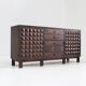 Brutalist Spanish carved sideboard credenza