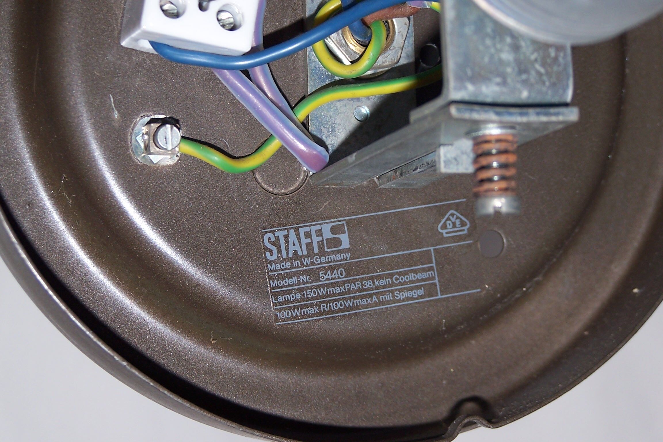 Staff hose hanging lamp from the 1970s